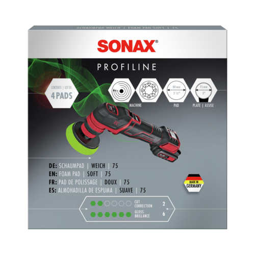 Sonax SchaumPad weich 75 Aufsatz f&uuml;r Poliermaschine 04926000