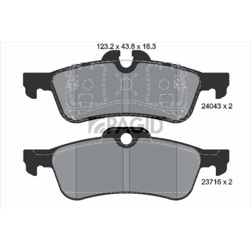 PAGID Bremsbelagsatz, Scheibenbremse T1450N