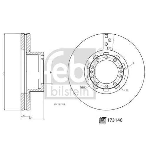 FEBI BILSTEIN Bremsscheibe 173146