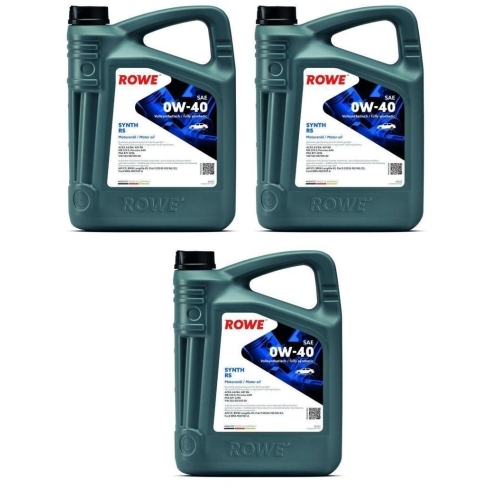 Motoröl ROWE Hightec Synt RS 0W-40 API SN MB229.5 PSA B71 2296 VW502/505 15 Liter