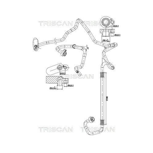 TRISCAN Hochdruck-/Niederdruckleitung, Klimaanlage 9010 29061