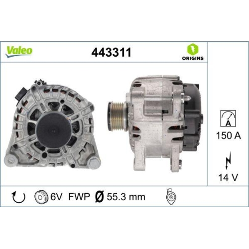 VALEO Generator VALEO ORIGINS NEW OE TECHNOLOGIE 443311