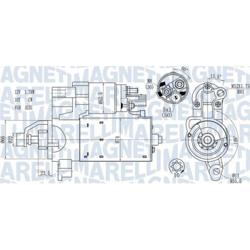 MAGNETI MARELLI Starter 063721563510