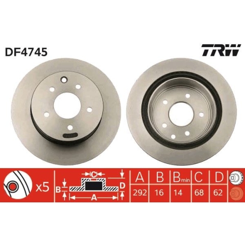 TRW Bremsscheibe DF4745