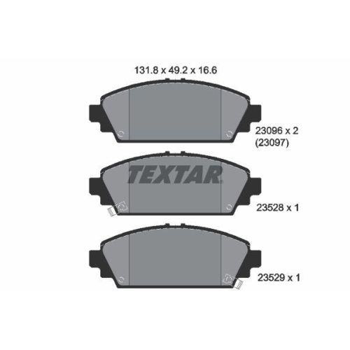 TEXTAR Bremsbelagsatz, Scheibenbremse 2309601