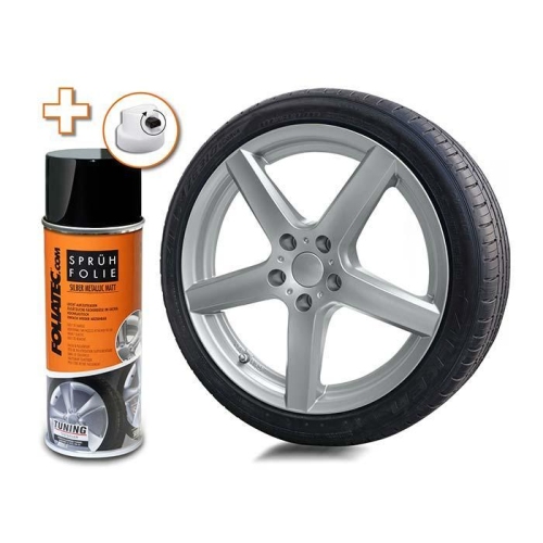 Spr&uuml;h Folie silber metallic matt Lackspray 2048 - 400ml FOLIATEC Auto Garten