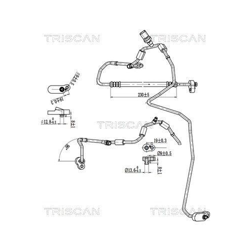 TRISCAN Hochdruck-/Niederdruckleitung, Klimaanlage 9010 29067