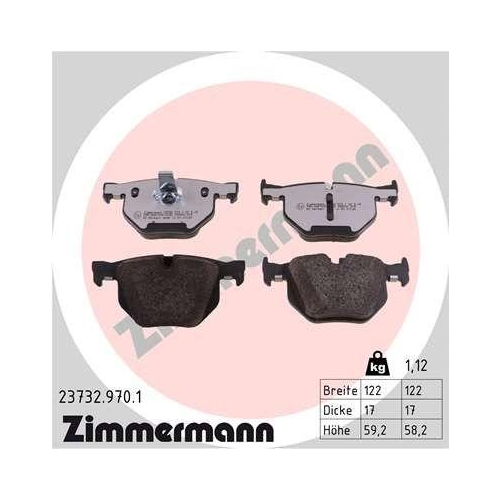 ZIMMERMANN Bremsbelagsatz, Scheibenbremse rd:z 23732.970.1