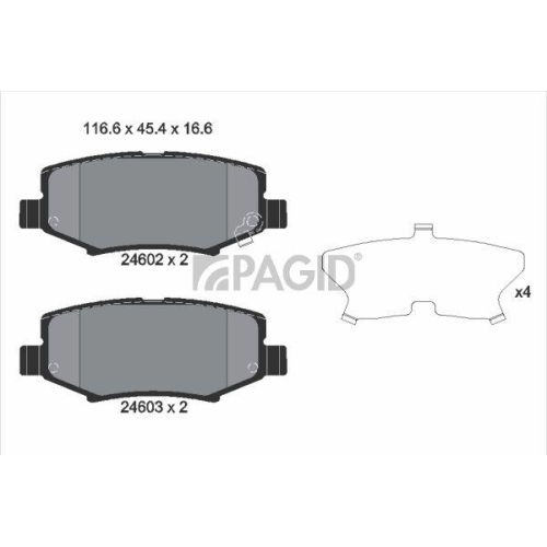 PAGID Bremsbelagsatz, Scheibenbremse T1822N