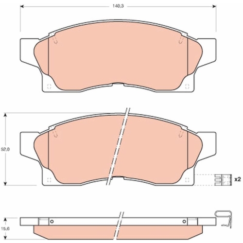TRW Bremsbelagsatz, Scheibenbremse GDB877
