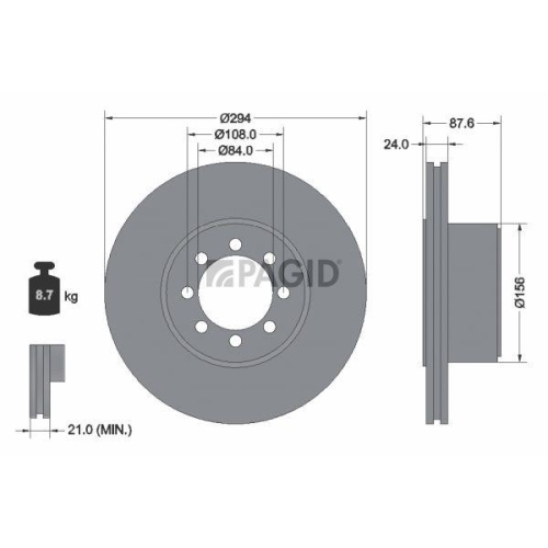 PAGID Bremsscheibe 54717N