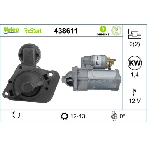 VALEO Starter VALEO ORIGINS 438611