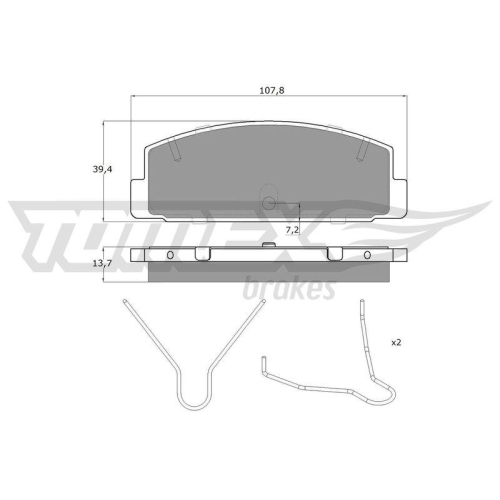 TOMEX Brakes Bremsbelagsatz, Scheibenbremse TX 13-06