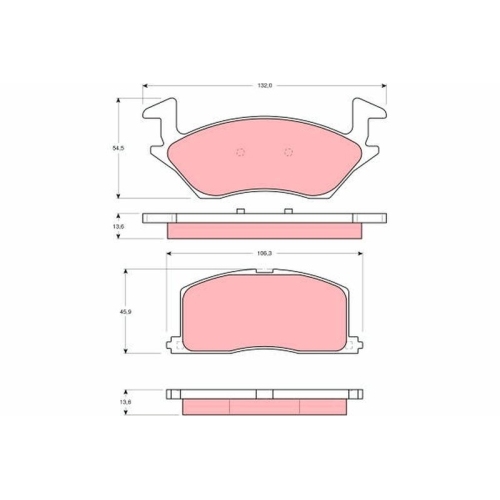 TRW Bremsbelagsatz, Scheibenbremse GDB878