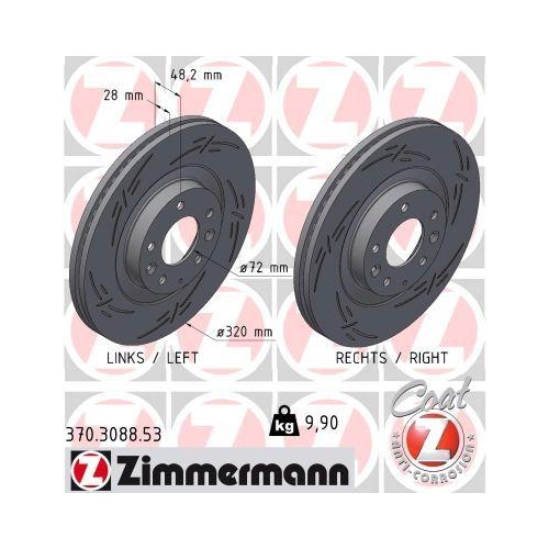 ZIMMERMANN Bremsscheibe BLACK Z 370.3088.53