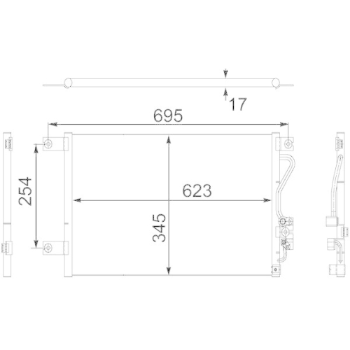 MAHLE Kondensator, Klimaanlage BEHR AC 483 000S