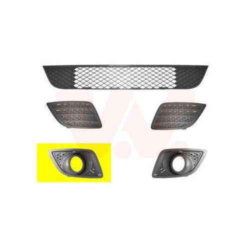 VAN WEZEL L&uuml;ftungsgitter, Sto&szlig;f&auml;nger ** Equipart ** 1806594