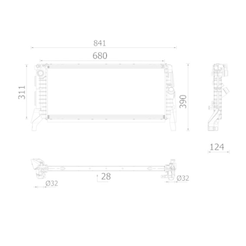 MAHLE Kühler, Motorkühlung BEHR *** PREMIUM LINE *** CR 2749 000P