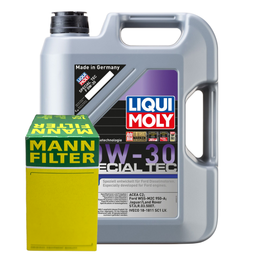 Liqui Moly Special TecF Motoröl 0W-30 5-Liter 20723 + Ölfilter Mann Satz Set Kit