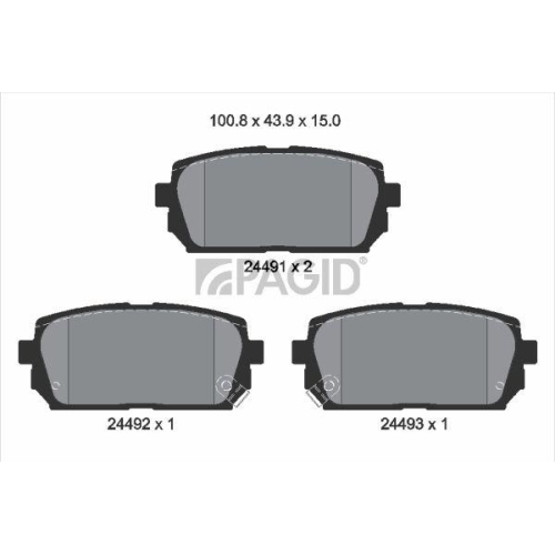 PAGID Bremsbelagsatz, Scheibenbremse T1661N