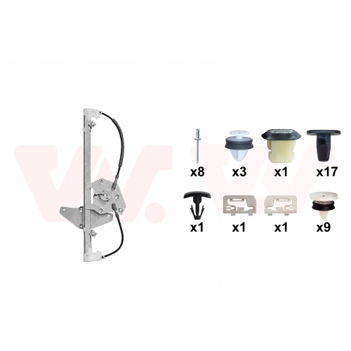 VAN WEZEL Fensterheber + Einbausatz, T&uuml;r 4034265+4035799