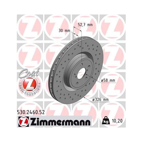 ZIMMERMANN Bremsscheibe SPORT Z 530.2460.52