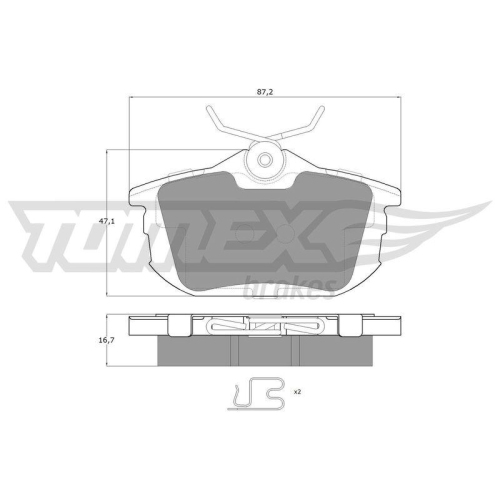 TOMEX Brakes Bremsbelagsatz, Scheibenbremse TX 13-07