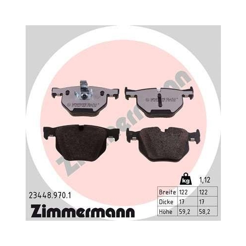 ZIMMERMANN Bremsbelagsatz, Scheibenbremse rd:z 23448.970.1
