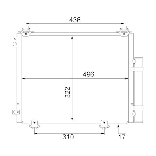 MAHLE Kondensator, Klimaanlage BEHR AC 484 000S