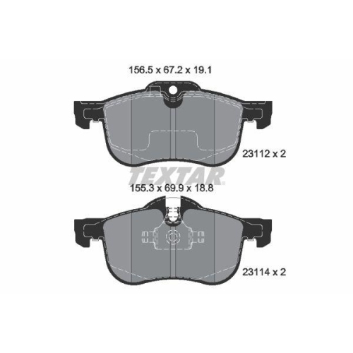 TEXTAR Bremsbelagsatz, Scheibenbremse Q+ 2311203
