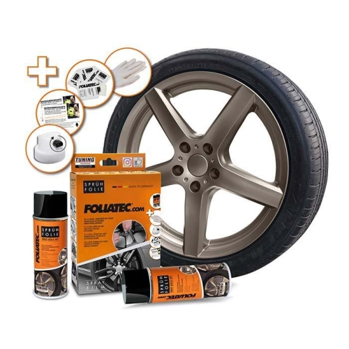 Foliatec 2089 Auto Spr&uuml;h Folie 2x 400ml Felgenfolie Bronze Metallic Matt Neu