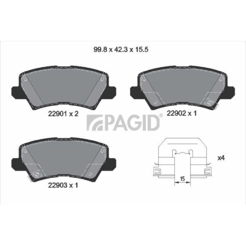PAGID Bremsbelagsatz, Scheibenbremse T2730N