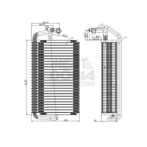 MEAT & DORIA Verdampfer, Klimaanlage 997092