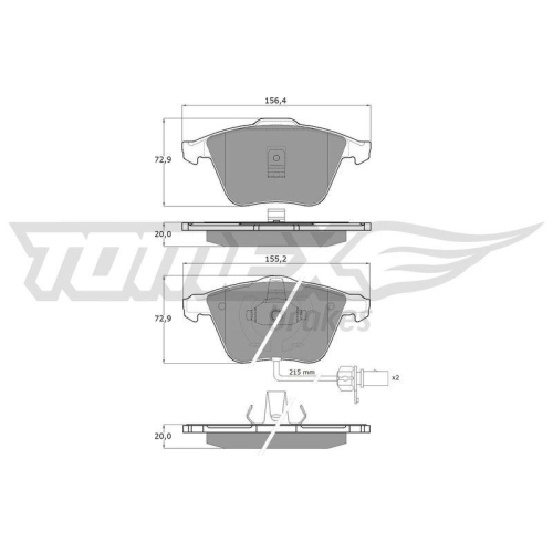 TOMEX Brakes Bremsbelagsatz, Scheibenbremse TX 13-14