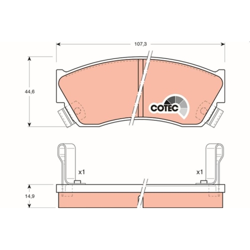 TRW Bremsbelagsatz, Scheibenbremse COTEC GDB883