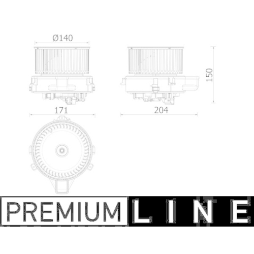 MAHLE Innenraumgebläse BEHR *** PREMIUM LINE *** AB 284 000P