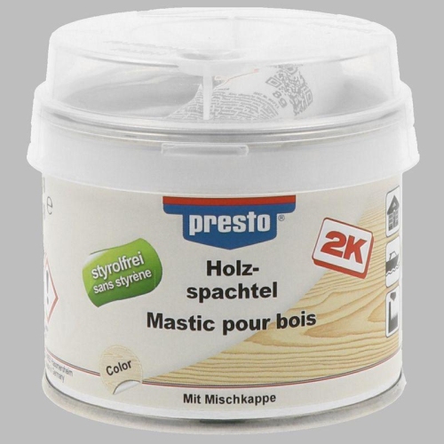 presto Holz-Spachtel Holzspachtel Spachtel Hellbraun mit Mischkappe 250g