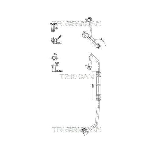 TRISCAN Hochdruck-/Niederdruckleitung, Klimaanlage 9010 10013