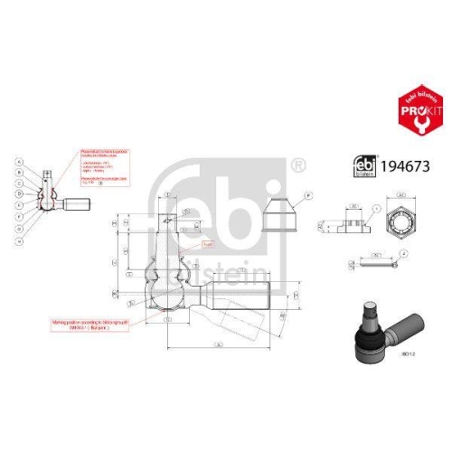 FEBI BILSTEIN Spurstangenkopf ProKit 194673