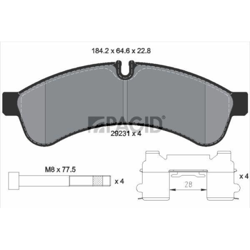 PAGID Bremsbelagsatz, Scheibenbremse C6028N