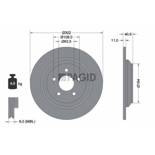 PAGID Bremsscheibe 55924NC