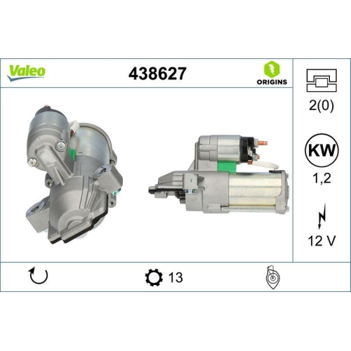 VALEO Starter VALEO ORIGINS NEW OE TECHNOLOGIE 438627