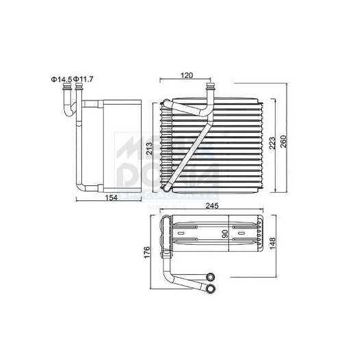 MEAT & DORIA Verdampfer, Klimaanlage 997093