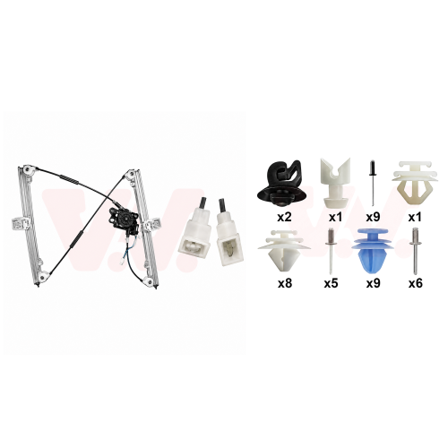 VAN WEZEL Fensterheber + Einbausatz, T&uuml;r 4028263+4028799