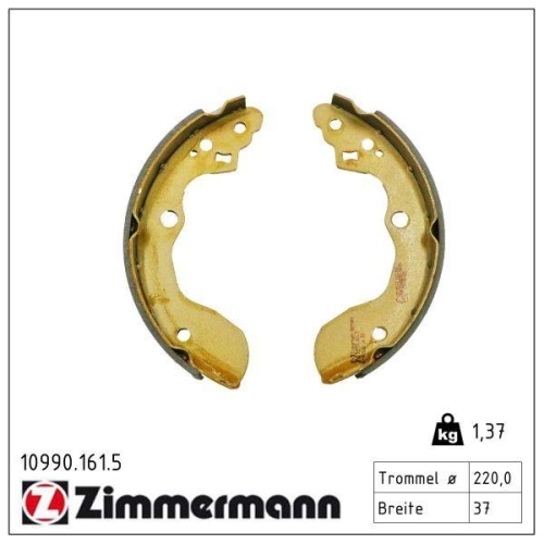ZIMMERMANN Bremsbackensatz 10990.161.5