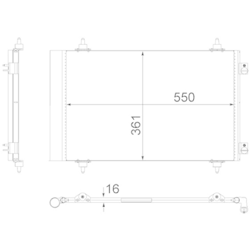 MAHLE Kondensator, Klimaanlage BEHR AC 487 000S