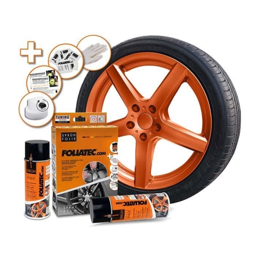 Foliatec Spr&uuml;hfolie 2034 f&uuml;r Felgen 2x 400ml Felgenfolie Kupfer Metallic matt
