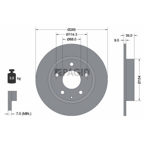 PAGID Bremsscheibe 55677NC