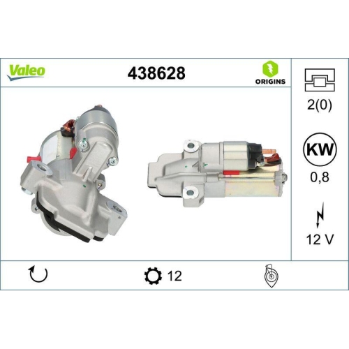VALEO Starter VALEO ORIGINS NEW OE TECHNOLOGIE 438628