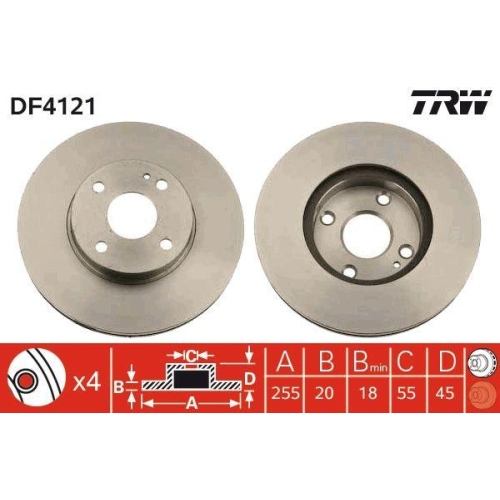 TRW Bremsscheibe DF4121